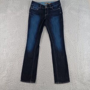 Paige Hidden Hills Womens Bootcut Jeans Dark Wash Indigo Size 29 0292055-327